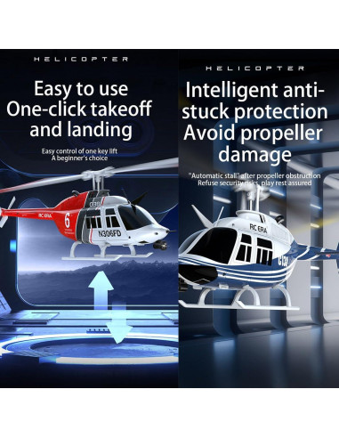 C138 Helicóptero RC OYDL 6CH Giroscopio 306mm RTF