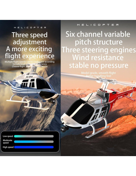 C138 Helicóptero RC OYDL 6CH Giroscopio 306mm RTF