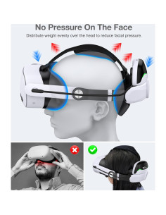 Correa para cabeza VR KawayeReal con batería 6700mAh y almohadilla 2