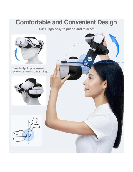 Correa para cabeza VR KawayeReal con batería 6700mAh y almohadilla