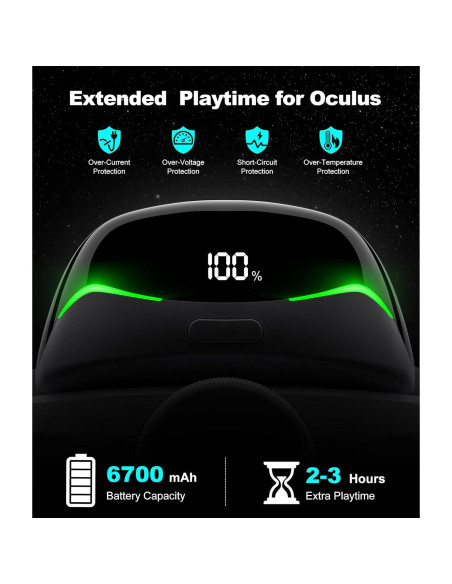 Correa para cabeza VR KawayeReal con batería 6700mAh y almohadilla