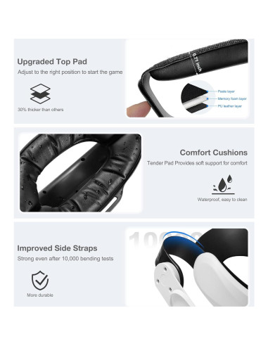 Correa para cabeza VR KawayeReal con batería 6700mAh y almohadilla