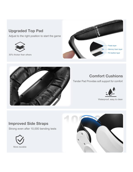 Correa para cabeza VR KawayeReal con batería 6700mAh y almohadilla