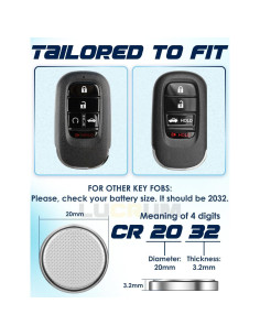 Batería CR2032 Lucrum para Llave Honda 2022-2025 - 2 Piezas 2