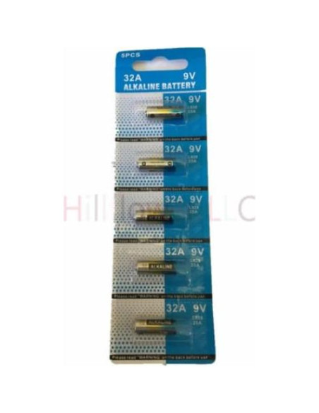 Batería Alcalina 9V Hillflower 32A Larga Duración 5 Piezas