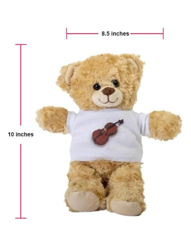 Oso de Peluche SpreadPassion 25.4 cm con Camiseta Blanca