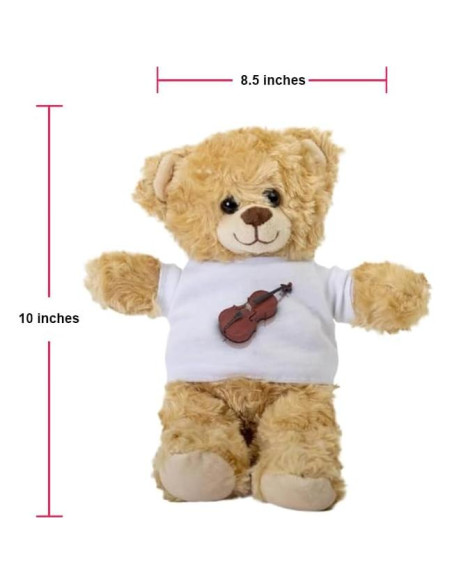 Oso de Peluche SpreadPassion 25.4 cm con Camiseta Blanca