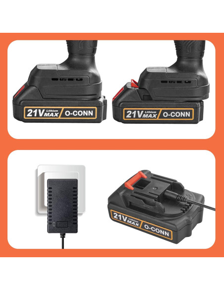 Batería Recargable O-CONN 21V MAX 2000mAh para Motosierra
