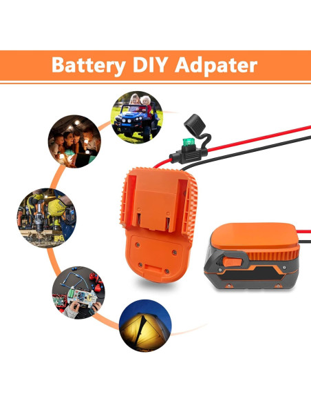 Adaptador de Rueda de Poder DEWDYS 18V para Batería Ridgid