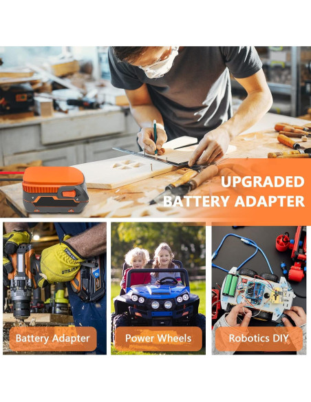 Adaptador de Rueda de Poder DEWDYS 18V para Batería Ridgid
