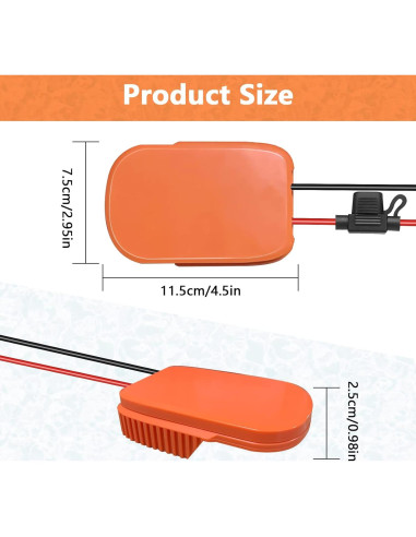 Adaptador de Rueda de Poder DEWDYS 18V para Batería Ridgid