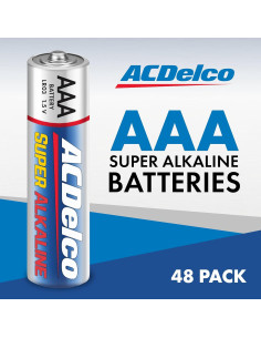 Baterías Alcalinas AAA ACDelco 48 Unidades 1.5V Larga Duración 2