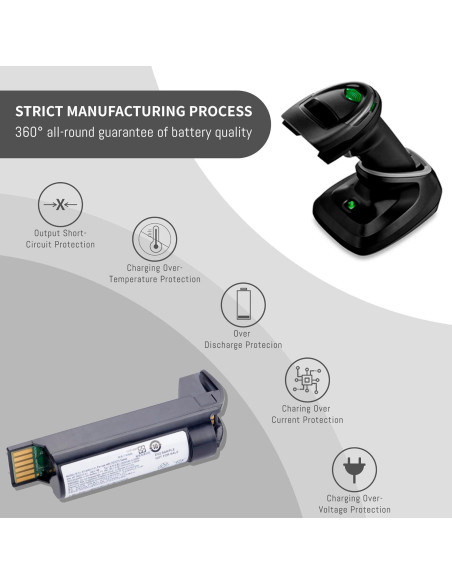 Batería de Reemplazo Li-ion Zebra DS22 DS2278 2500mAh 3.7V