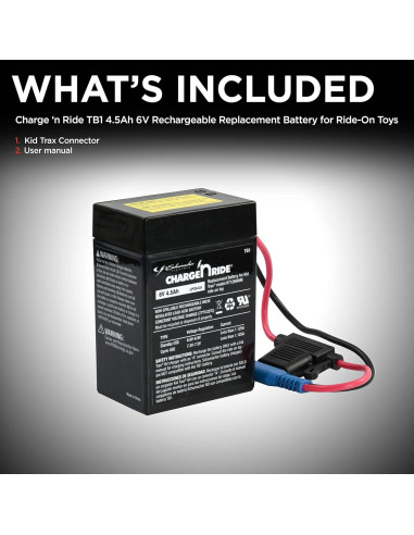 Batería recargable 6V Schumacher TB1 4.5Ah para juguetes