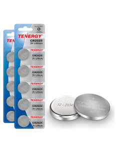 Baterías de Litio Tenergy CR2025 - Paquete de 10 Unidades