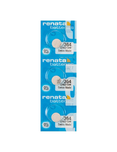 Baterías de Reloj Suizo Renata 364 SR621SW - 3 Piezas 1.55V