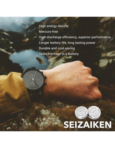 Batería de Reloj Seiko 386 SR43W Óxido de Plata 5 Unidades