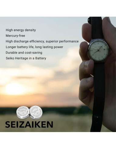 Batería de Reloj Seiko 386 SR43W Óxido de Plata 5 Unidades