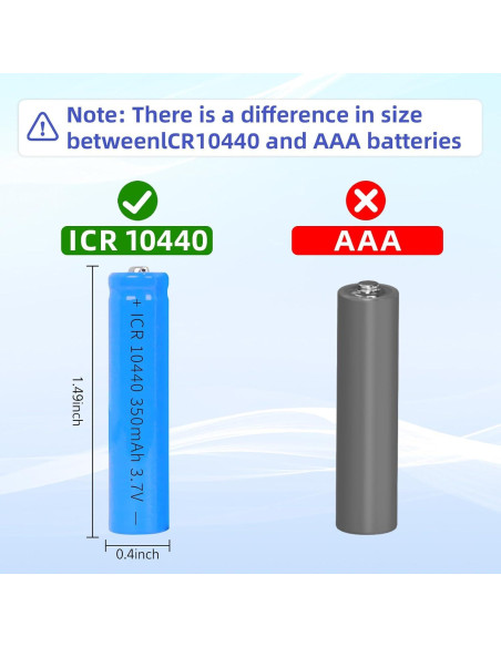 Baterías recargables 10440 Horbupa 3.7V 350mAh Paquete de 4
