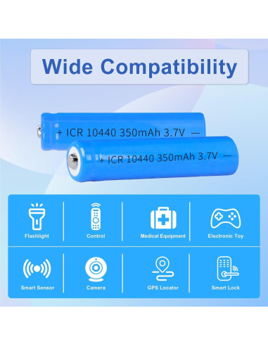 Baterías recargables 10440 Horbupa 3.7V 350mAh Paquete de 4
