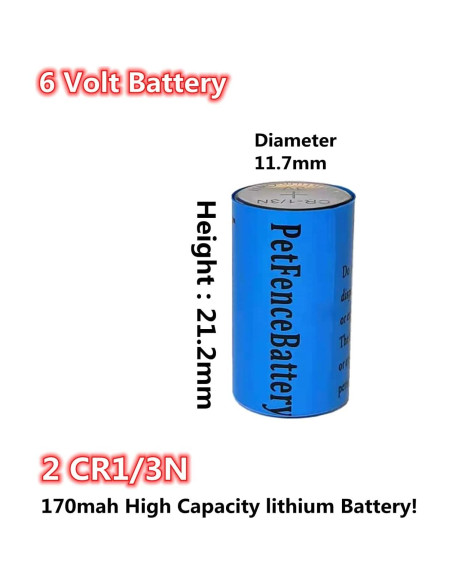 Batería de 6V para Collares de Cerca Invisible Pet Stop - Paquete de 5