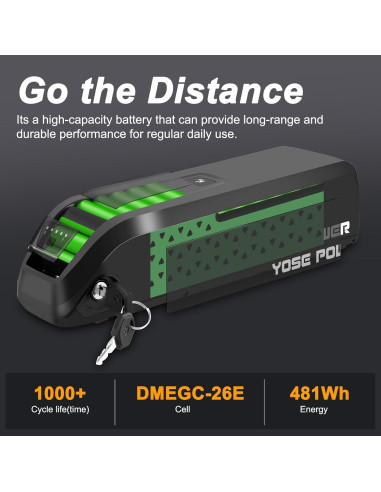 Batería de Ebike 36V 13Ah YOSE POWER Compatible Jasion EB5