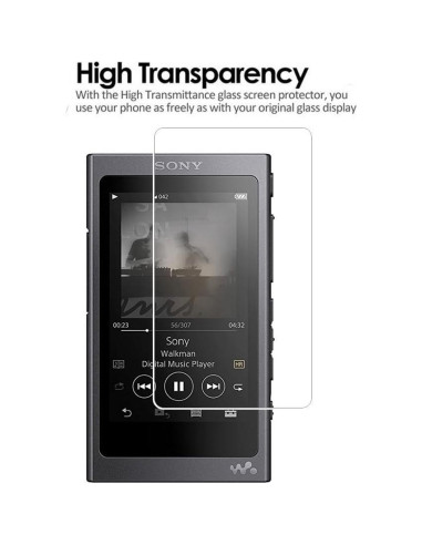 Protector de Pantalla Vidrio Templado Toshion 9H para Sony NW A40 A45 A46 A47
