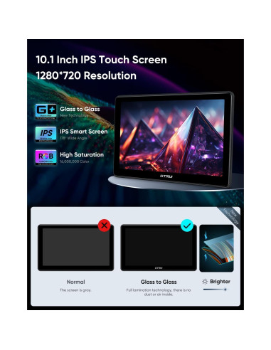 Reproductor de Video para Auto GTRUI 10.1" Android 4K Touch