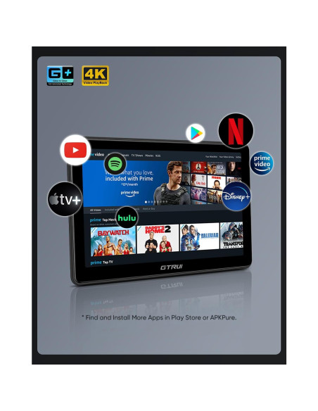 Reproductor de Video para Auto GTRUI 10.1" Android 4K Touch
