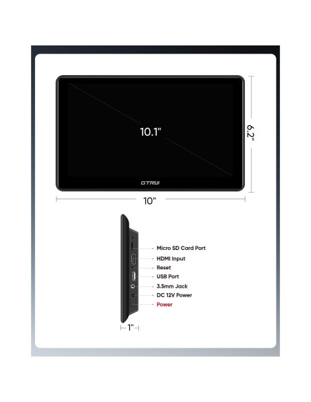 Reproductor de Video para Auto GTRUI 10.1" Android 4K Touch