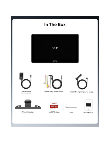 Reproductor de Video para Auto GTRUI 10.1" Android 4K Touch
