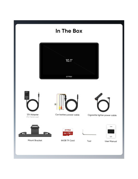 Reproductor de Video para Auto GTRUI 10.1" Android 4K Touch