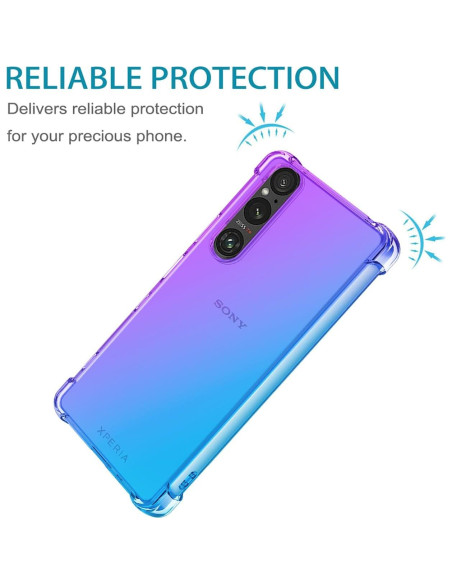 Funda Protectora TPU Sony Xperia 1 V Morado/Azul 6.5"
