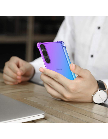Funda Protectora TPU Sony Xperia 1 V Morado/Azul 6.5"