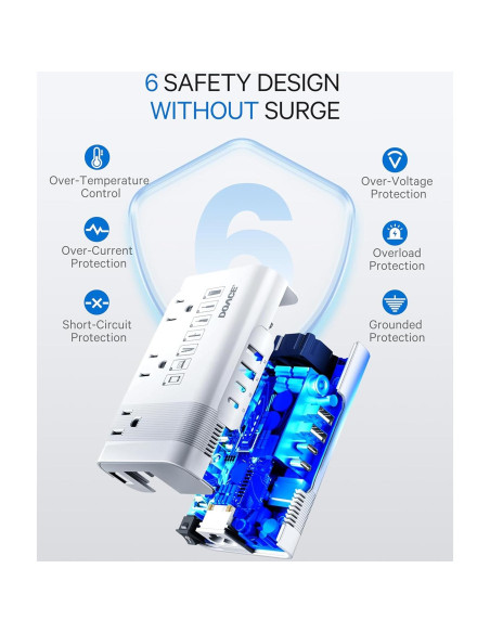 Convertidor de Voltaje DOACE 220V a 110V 350W para Viajes