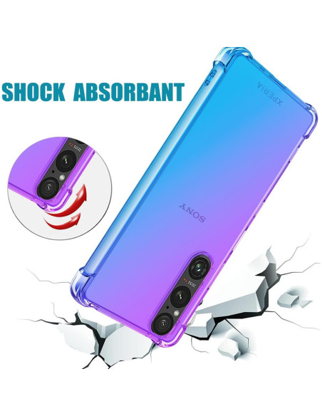 Funda Protectora TPU Sony Xperia 1 V Morado/Azul 6.5"