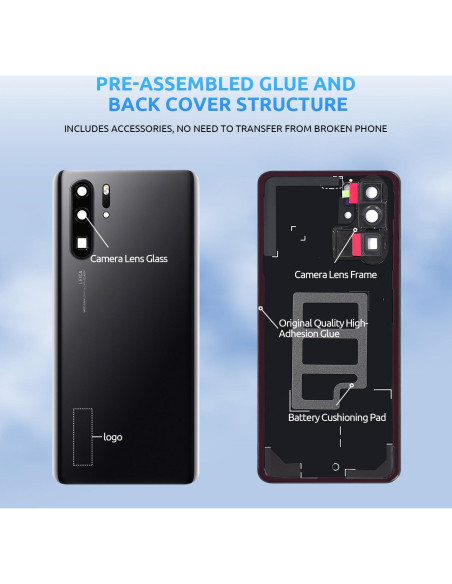 Cristal Trasero Huawei P30 Pro Aurora + Kit de Herramientas