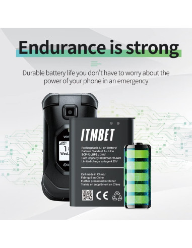 Batería de Reemplazo ITMBET SCP-73LBPS 3000mAh para Kyocera