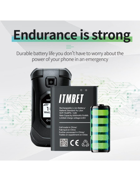 Batería de Reemplazo ITMBET SCP-73LBPS 3000mAh para Kyocera