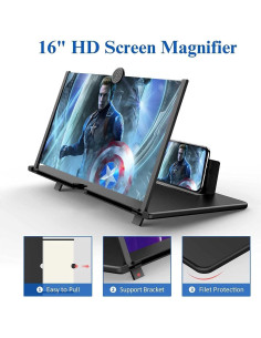 Agrandador de Pantalla 3D HD Kerfulty 16" Plegable para Smartphone 2