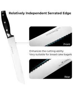 Cuchillo de Pan Serrado Linoroso 20 cm Acero Inoxidable 2
