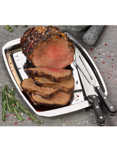 Juego de Cuchillo y Tenedor para Cortar Carne MIAVVO 20.32 cm 2