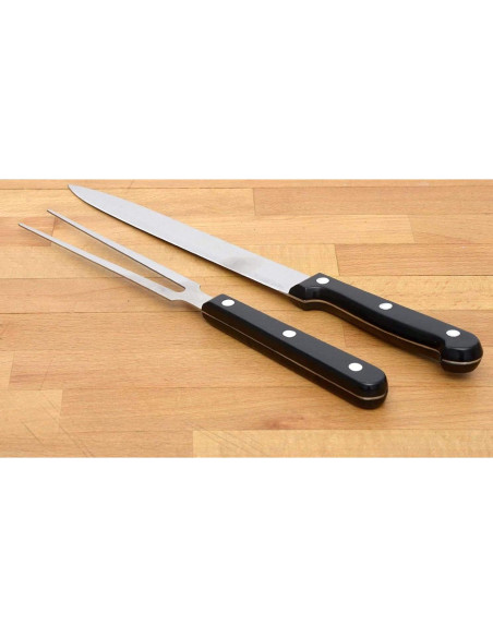 Juego de Cuchillo y Tenedor para Cortar Carne MIAVVO 20.32 cm