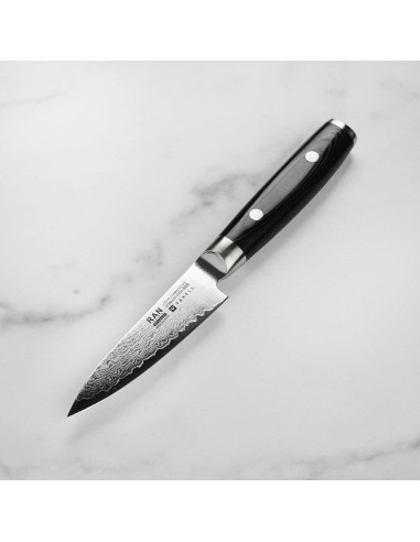 Cuchillo de Pelar Yaxell Ran Plus 10.16 cm Damasco VG10 Japonés