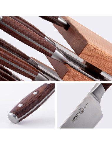 Juego de Cuchillos Forjados Messermeister 10 Piezas Acero Inoxidable