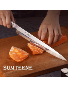 Cuchillo de Sushi Sumteene 240mm Acero Inoxidable Ergonómico 2