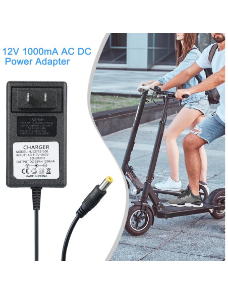 Cargador 12V CAKULA para Scooter Eléctrico Razor y CCTV