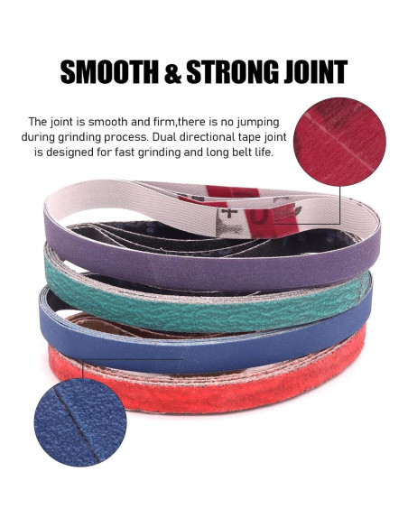 Cintas de Lijado 1x18" SHUTTLE GENIUS 16 Pcs Granos Variados