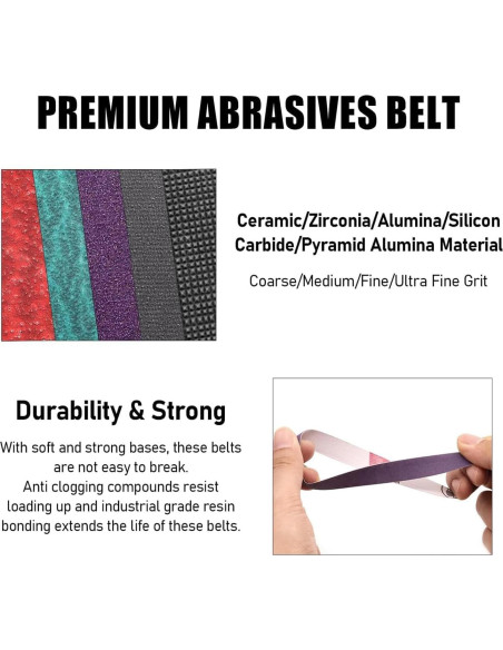 Cintas de Lijado 1x18" SHUTTLE GENIUS 16 Pcs Granos Variados