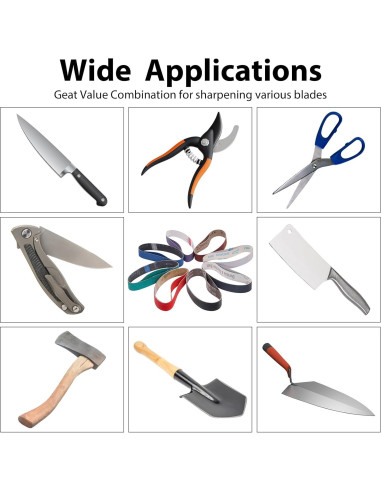 Cintas de Lijado 1x18" SHUTTLE GENIUS 16 Pcs Granos Variados